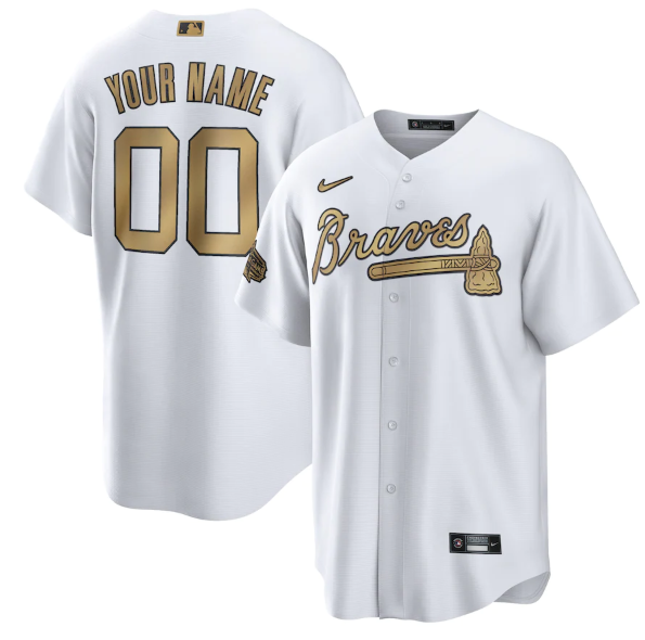 Men's Atlanta Braves Active Player Custom 2022 All-Star Cool Base White Stitched Baseball Jersey Men's Atlanta Braves Active Player Custom 2022 All-Star Cool Base White Stitched Baseball Jersey